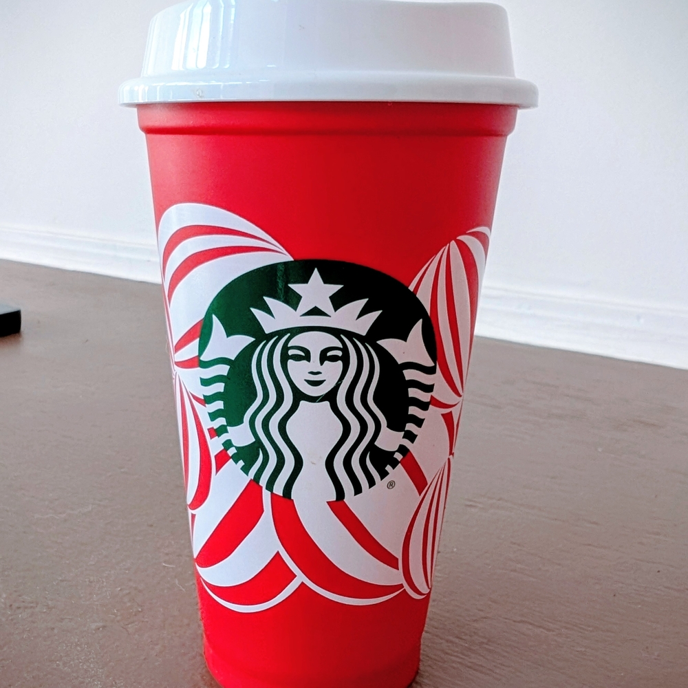 Starbucks Festive Red and White Tumbler